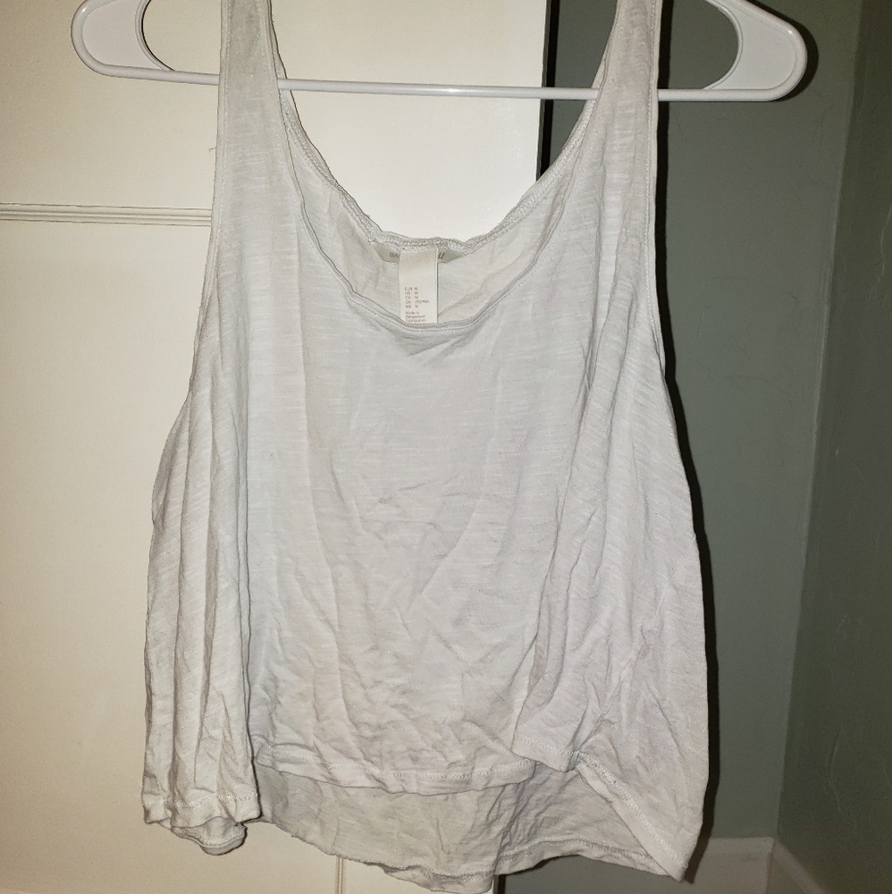 Basic white flowy tank